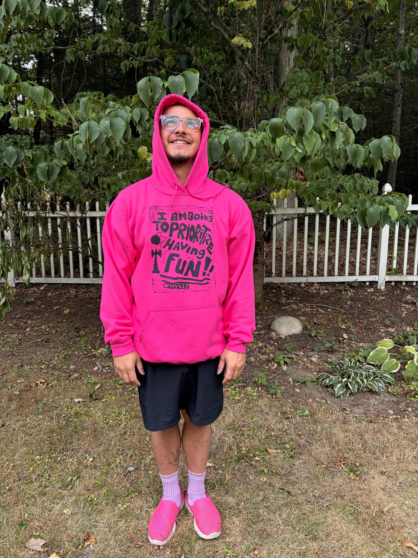 Pink "I am going to prioritize having fun" Hoodie
